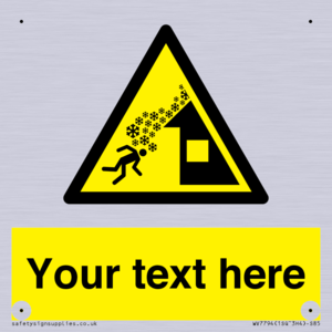 Custom warning roof avalanche